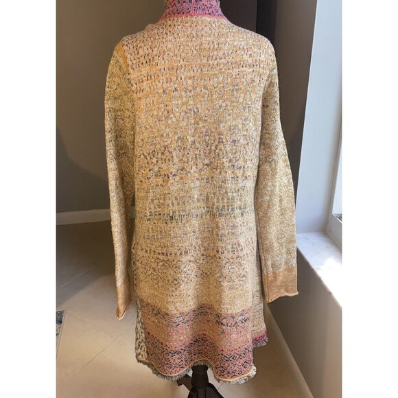 Free People Sz M Desert Drifter  Duster Cardigan Wool Gypsy Boho Southwestern - Picture 7 of 14
